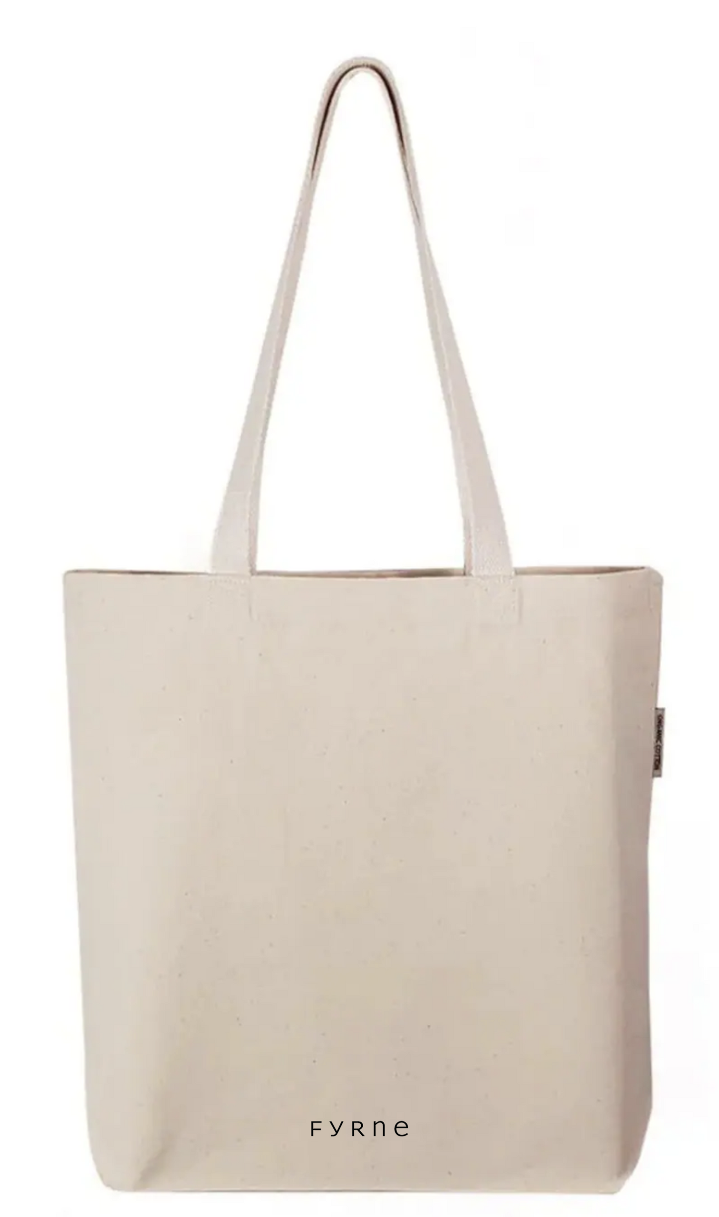Tote bag by FYRNE — organic cotton canvas tote printed on natural fabric.